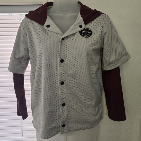 OLD NAVY Boys 2-In-1 Long-Sleeve Snap-Front Hooded Jersey - Picture 2 of 8